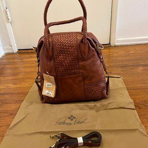 Patricia Nash Tote/Statement Three Way Wv Leather Bag Toast Brown w/Crossbody